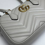 Gucci GG Marmont Small Top Handle Bag Light Grey 25.5x15.5x6.5cm - 4