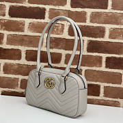 Gucci GG Marmont Small Top Handle Bag Light Grey 25.5x15.5x6.5cm - 2