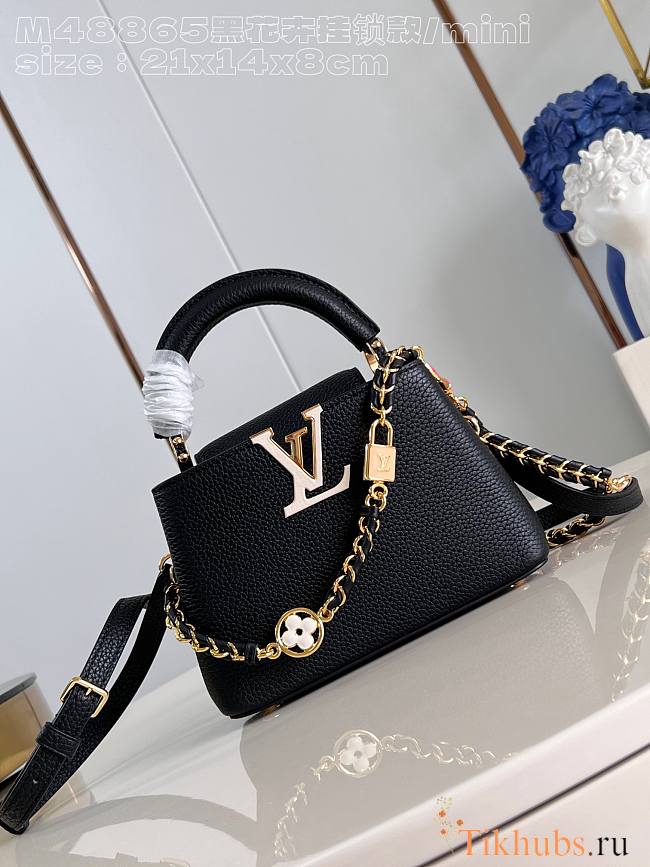 Louis Vuitton LV Capucines Black Bag 21x14x8cm - 1