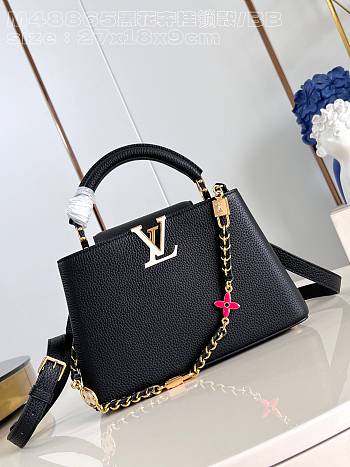 Louis Vuitton LV BB Capucines Black 27x18x9cm