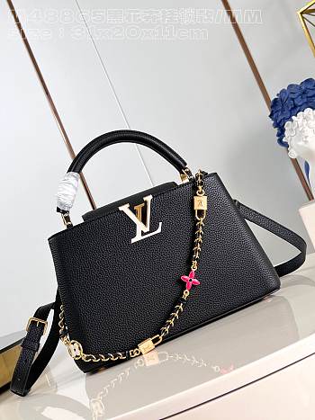 Louis Vuitton LV MM Capucines Black 31x20x11cm