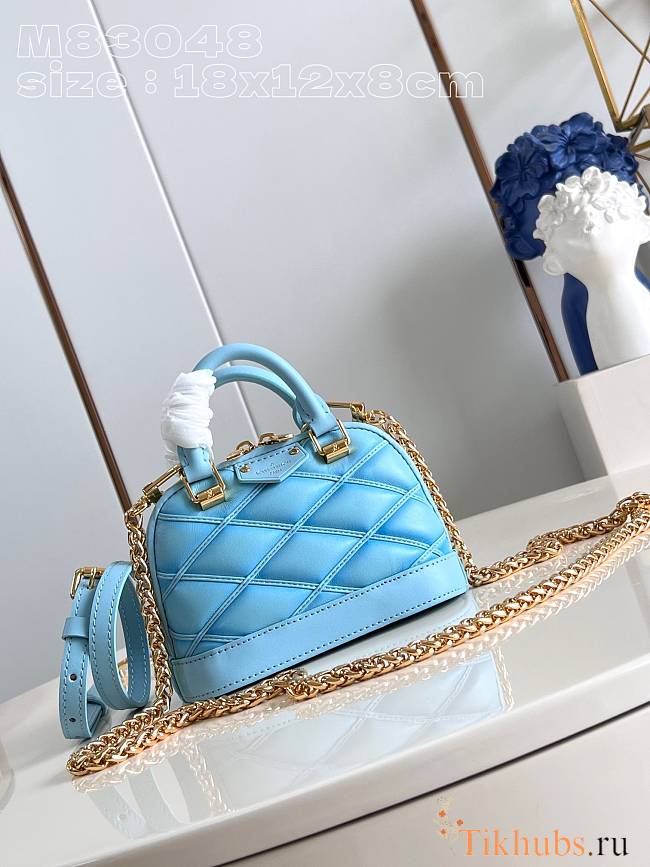 Louis Vuitton LV Alma Nano Bag Blue 18 x 12 x 8 cm - 1