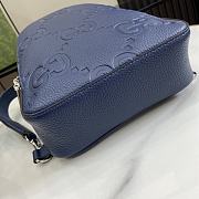 Gucci Jumbo GG Crossbody Bag Blue 19x29x7cm - 6