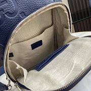 Gucci Jumbo GG Crossbody Bag Blue 19x29x7cm - 3