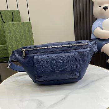Gucci Jumbo GG Belt Bag Blue 28x18x8cm
