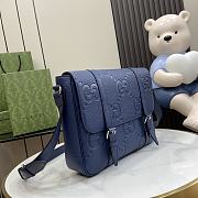 Gucci Jumbo GG Blue Medium Messenger Bag 31×24.5×5cm - 5