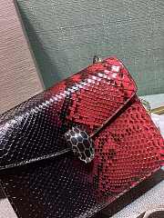 Bvlgari Serpenti Python Crossbody Bag Black Red 20x5x5cm - 3