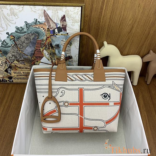 Hermes Steeple 25 Bag Gris Beige Écru 25x23x15cm - 1