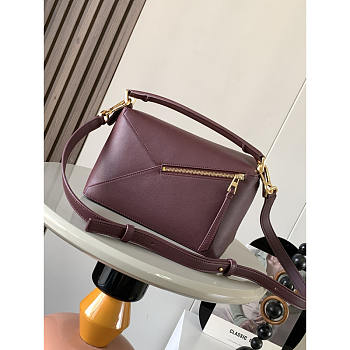 Loewe Puzzle Small Bag In Wine Calfskin 24cm