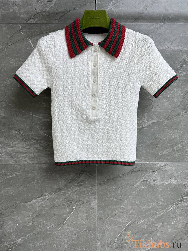 Gucci White Polo Shirt - 1