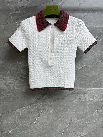 Gucci White Polo Shirt