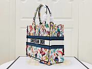 Dior Medium Book Tote White Multicolor Fantastica 36x27x16cm - 4