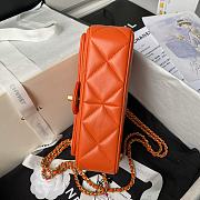 Chanel Flap Bag Orange Gold 20.5x6.5x13cm - 6