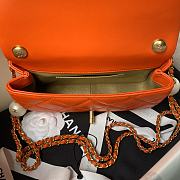 Chanel Flap Bag Orange Gold 20.5x6.5x13cm - 2