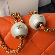 Chanel Flap Bag Orange Gold 20.5x6.5x13cm - 5