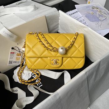 Chanel Flap Bag Yellow Gold 20.5x6.5x13cm