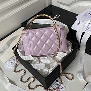 Chanel 24P Vanity Case Pink Lambskin 17cm - 5