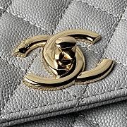 Chanel Coco Top Handle Grey Gold Bag 28cm - 3