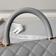 Chanel Small Coco Top Handle Grey Gold 23cm - 3