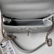 Chanel Small Coco Top Handle Grey Gold 23cm - 2