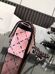 Chanel 24P Flap Bag Sequin Pink Bag 20cm - 4