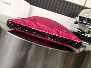 Chanel Shopping Bag Sequins Black Dark Pink 39x20x2cm - 2