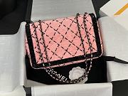 Chanel Medium 24P Flap Bag Sequin Pink Bag 25cm - 2