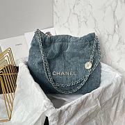 Chanel 22 Handbag Denim 35x37x8cm - 1