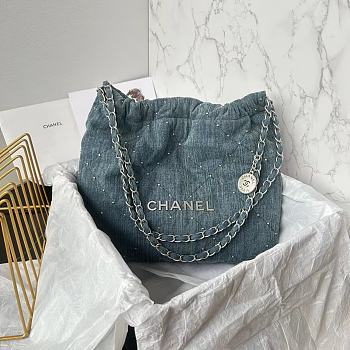 Chanel 22 Handbag Denim 35x37x8cm