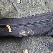 Chanel 22 Handbag Denim 35x37x8cm - 3