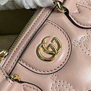 Gucci GG Matelassé Handbag Pink 19x13x10cm - 2