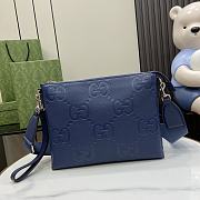 Gucci Jumbo GG Medium Messenger Bag Blue 31×24.5×5cm - 1