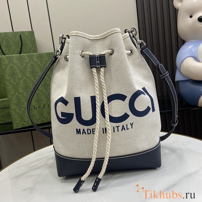 Gucci Small Shoulder Bag With Gucci Print Blue 31x22.5x15cm - 1