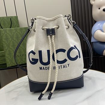 Gucci Small Shoulder Bag With Gucci Print Blue 31x22.5x15cm
