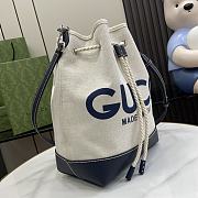 Gucci Small Shoulder Bag With Gucci Print Blue 31x22.5x15cm - 3