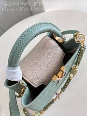 Louis Vuitton LV Capucines BB Jade Green 26.5 x 17.5 x 9 cm - 6