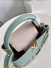 Louis Vuitton LV MM Capucines Jade Green 31x20x11cm - 4