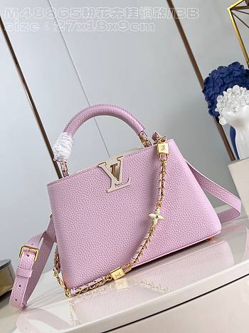 Louis Vuitton LV Capucines BB Pink 26.5 x 17.5 x 9 cm