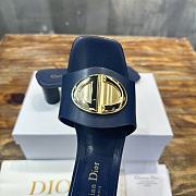 Dior Forever Heeled Slide Blue Calfskin 5cm - 3