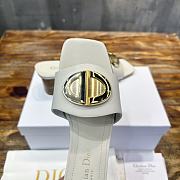 Dior Forever Heeled Slide White Calfskin 5cm - 4