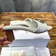 Dior Forever Heeled Slide White Calfskin 5cm - 3