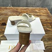 Dior Forever Heeled Slide White Calfskin 5cm - 2