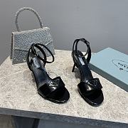 Prada Leather Sandal In Black Heel 8.5cm - 1