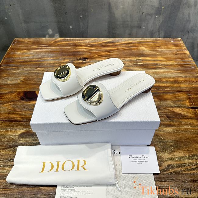 Dior Forever Heeled Slide White - 1