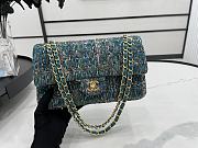 Chanel Flap Bag Tweed Blue 25cm - 1