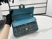 Chanel Flap Bag Tweed Blue 25cm - 5