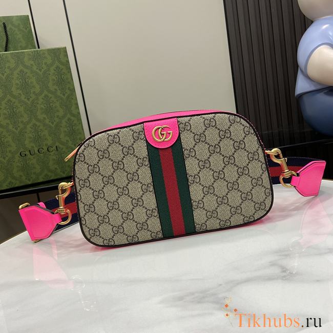 Gucci Ophidia GG Small Crossbody Bag Pink 24x15x17cm - 1