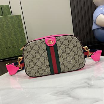 Gucci Ophidia GG Small Crossbody Bag Pink 24x15x17cm
