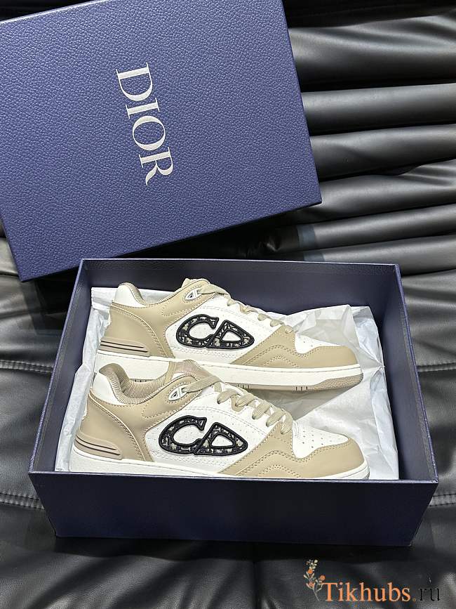 Dior B57 Mid-Top Sneaker Calfskin Beige White  - 1