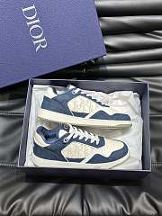 Dior B27 Low-Top Sneaker White Calfskin Blue Denim  - 1